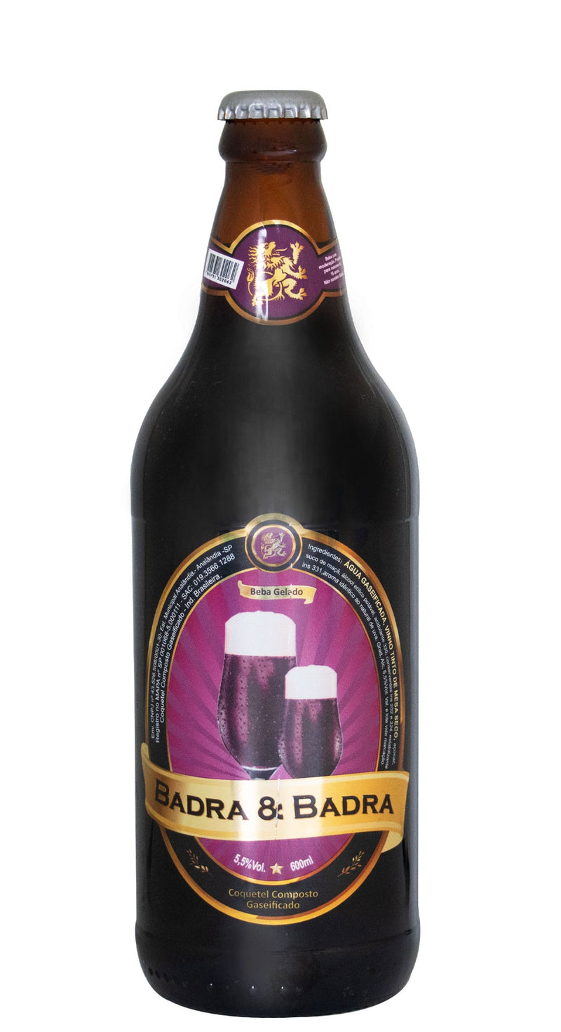 CHOPP VINHO BADRA TINTO 600ML FARDO COM 6 UNIDADES