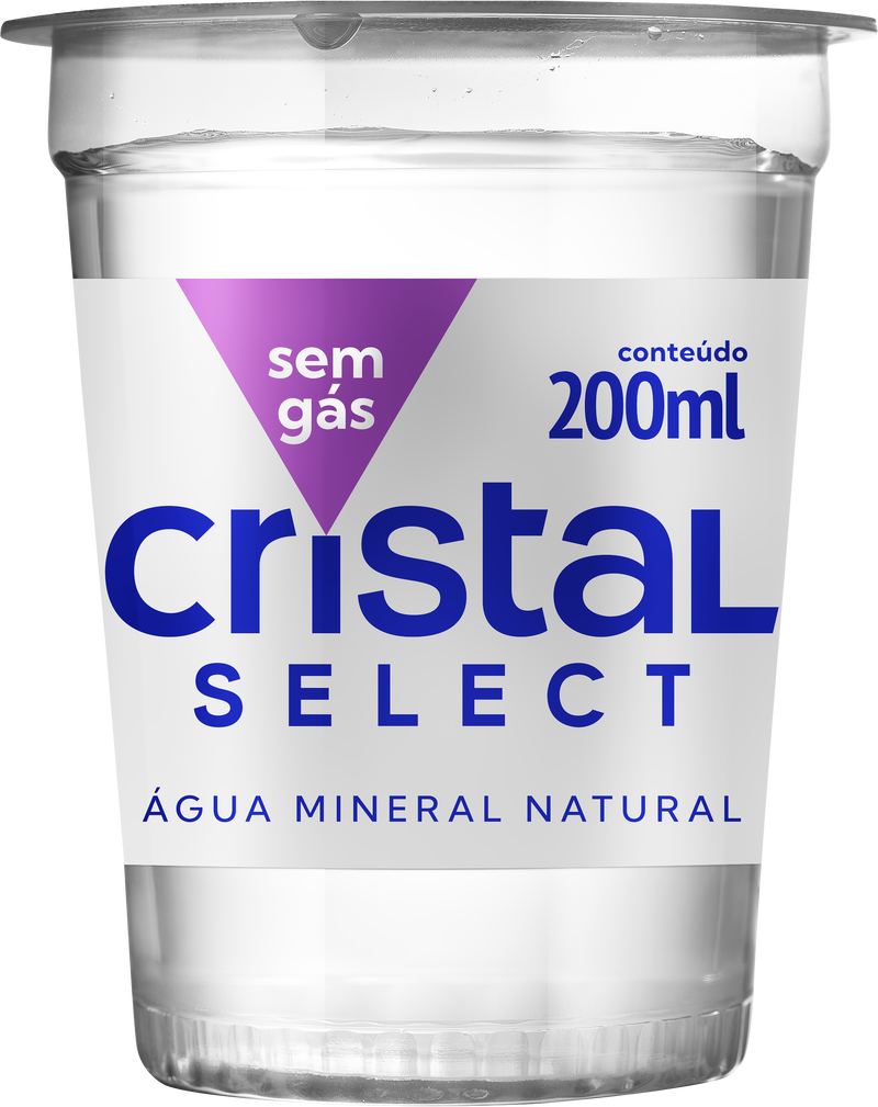 ÁGUA CRISTAL COPO 200ML 48X1 CAIXA COM 48 UNIDADES