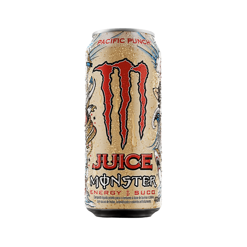 Energético Monster Pacific Punch 473mL - Fardo com 6 Unidades