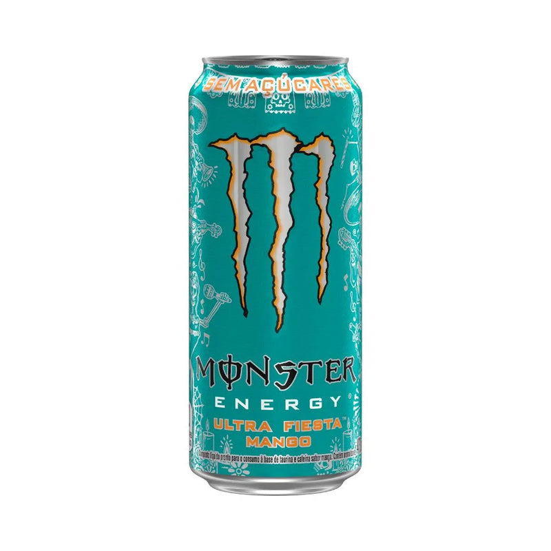 Energético Monster Ultra Fiesta Mango 473mL - Fardo com 6 Unidades