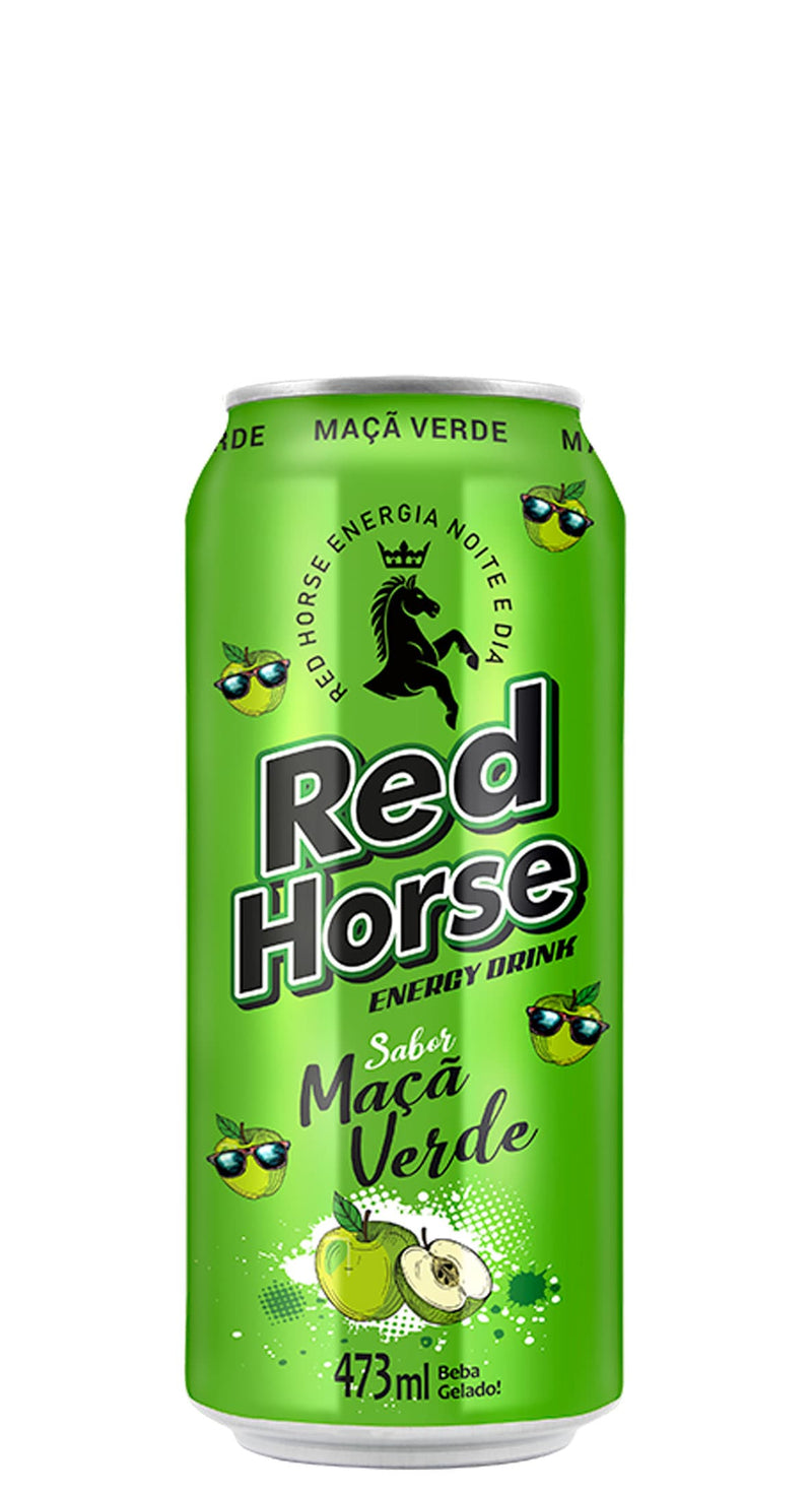 ENERGÉTICO RED HORSE LATA MAÇÃ VERDE 473ML PACOTE COM 6 UNIDADES
