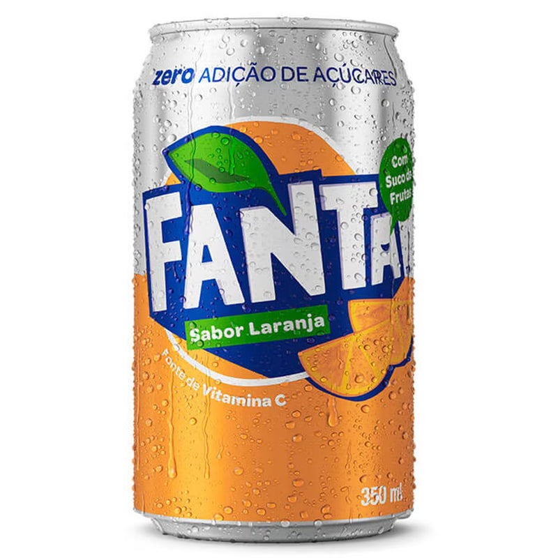 FANTA LARANJA ZERO LATA 350ML FARDO COM 6 UNIDADES
