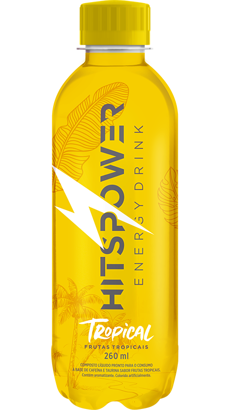 ENERGÉTICO HITS POWER TROPICAL 260ML PACOTE COM 12 UNIDADES
