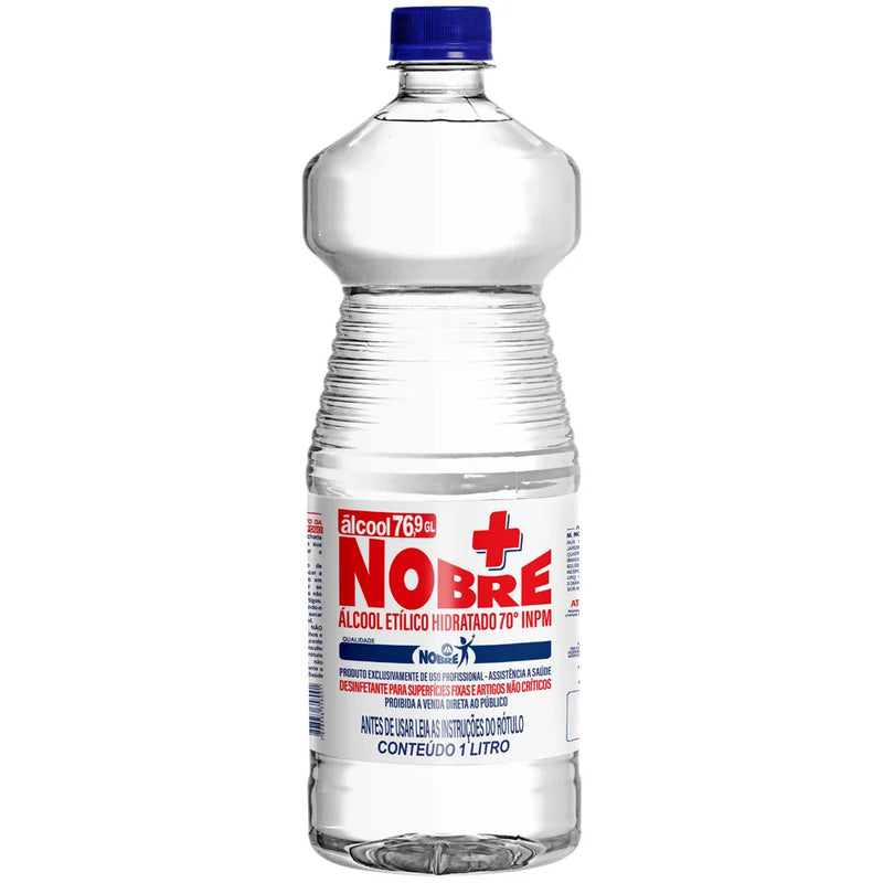 Álcool Álcool Nobre 70 % INPM 1 Litro - Caixa com 12 Unidades