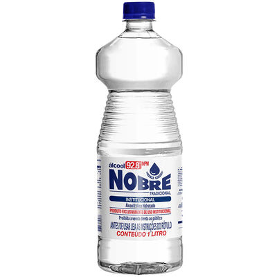 Álcool Nobre 92,8 % INPM 1 Litro - Caixa com 12 Unidades
