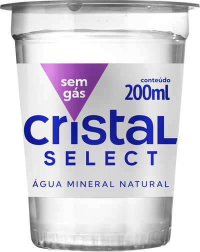 ÁGUA CRISTAL COPO 200ML 48X1 CAIXA COM 48 UNIDADES