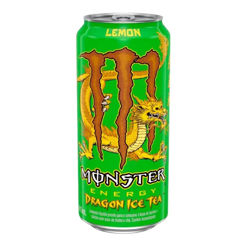 Energético Monster Dragon Ice Tea 473mL - Fardo com 6 Unidades