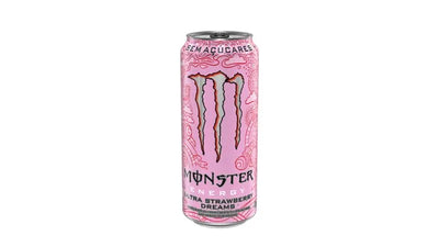 Energético Monster Strawberry Dreams 473mL - Fardo com 6 Unidades