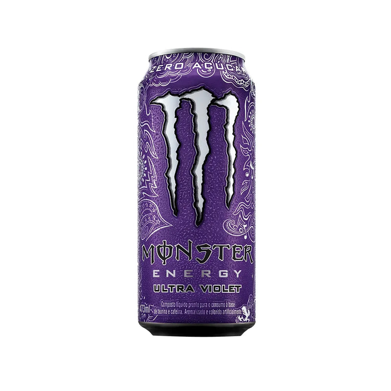 Energético Monster Ultra Violet 473mL - Fardo com 6 Unidades