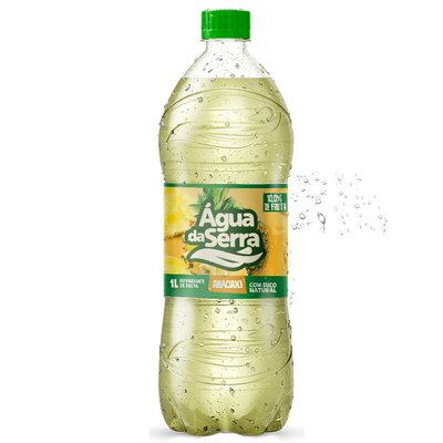 REFRIGERANTE ÁGUA SERRA ABACAXI 1L PET PACOTE COM 12 UNIDADES
