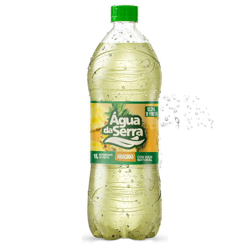 REFRIGERANTE ÁGUA SERRA ABACAXI 1L PET PACOTE COM 12 UNIDADES
