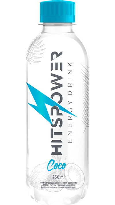 ENERGÉTICO HITS POWER COCO 260ML PACOTE COM 12 UNIDADES