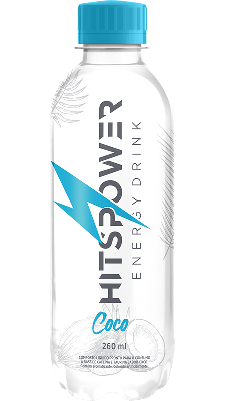 ENERGÉTICO HITS POWER COCO 260ML PACOTE COM 12 UNIDADES
